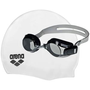 Комплект (окуляри+шапочка) Arena POOL SET чорний, білий Уні